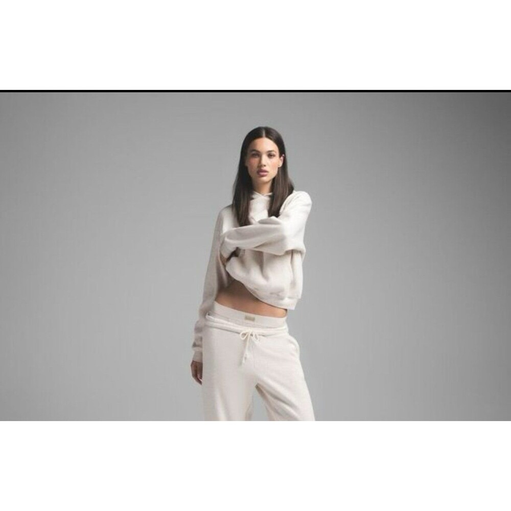 Skims Cotton Fleece Classic Crewneck Heather Oatmeal